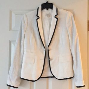 NWOT J crew white linen blazer 00
